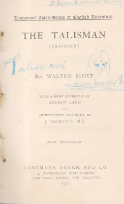 THE TALISMAN BY SIR WALTER SCOTT