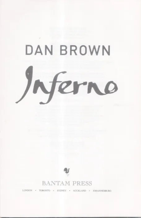 INFERNO BY DAN BROWN