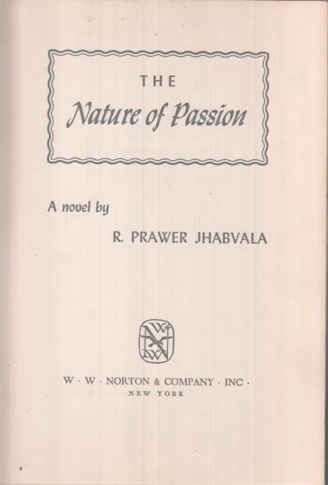 THE NATURE OF PASSION BY R. PRAWER JHABWALA