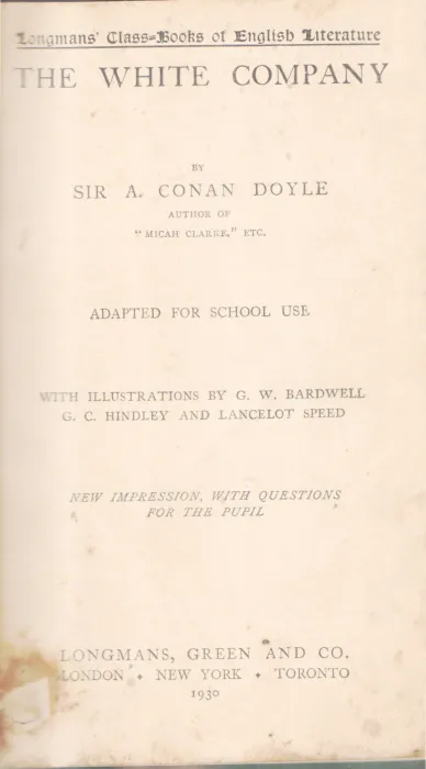 THE WHITW COMPANY BY SIR A CONAN COYLE