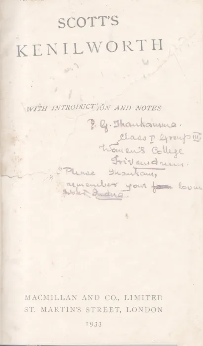 KENILWORTH BY WALTER SCOTTS