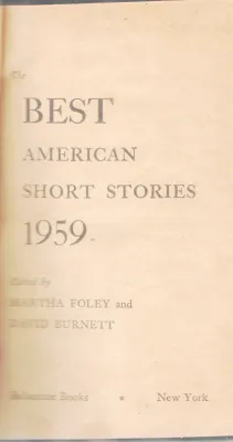 BEST AMERICAN SHORT STORIES BY GROUP OF EDITORS