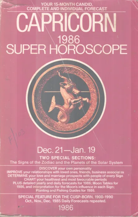 CAPRICORN 1986 SUPER HOROSCOPE BY GROUP OF EDITORS
