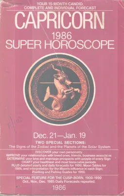 CAPRICORN 1986 SUPER HOROSCOPE BY GROUP OF EDITORS