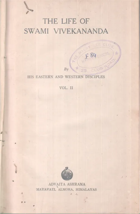 THE LIFE OF SWAMI VIVEKANANDHA BY GROUP OF EDITORS