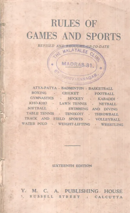 RULES OF GAMES AND SPORTS BY GROUP OF EDITORS