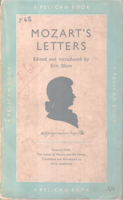 MOZART'S LETTERS BY ERIC BLOM