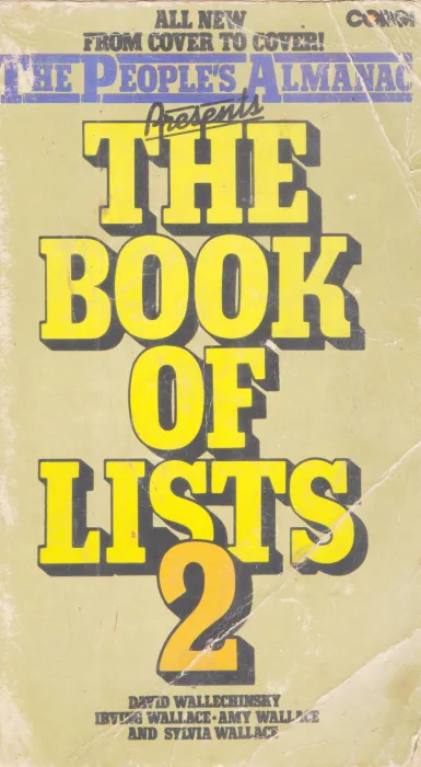 THE BOOK OF LISTS BY DAVID WALLENCHINSKY
