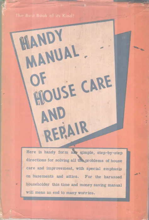 HANDY MANUAL OF HOUSE CARE AND REPAIR BY GROUP OF EDITORS