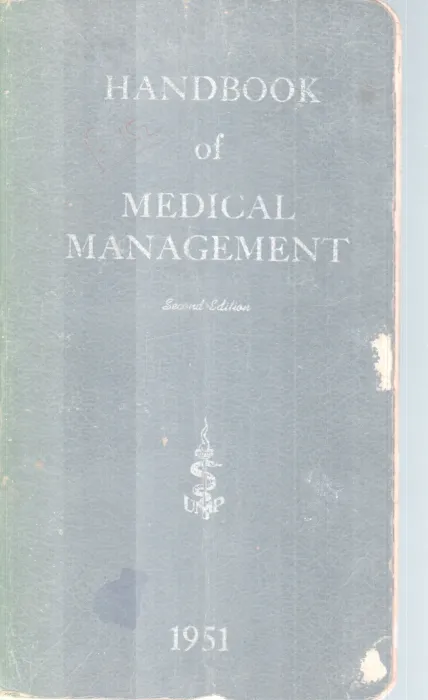 HANDBOOK OF MEDICAL MANAGEMENT BY GFROUP OF EDITORS