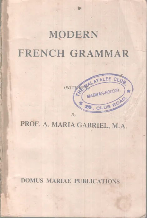 MODERN FRENCH GRAMMER BY PRO.A. .MARIA GABRIEL