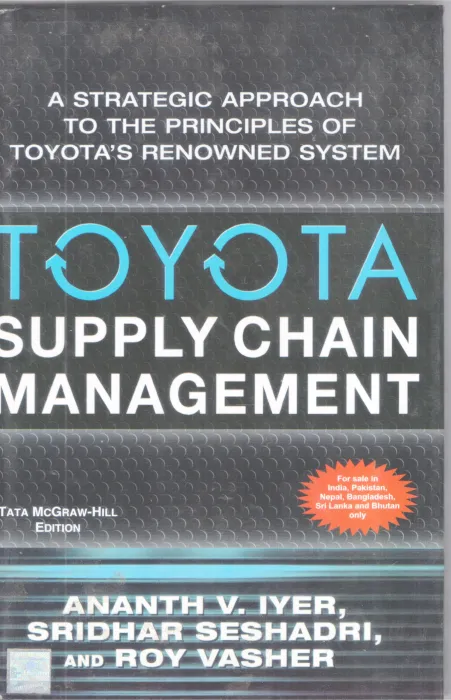 TOYOTA SUPPLY CHAIN MANAGEMENT GROUP OF EDITORS