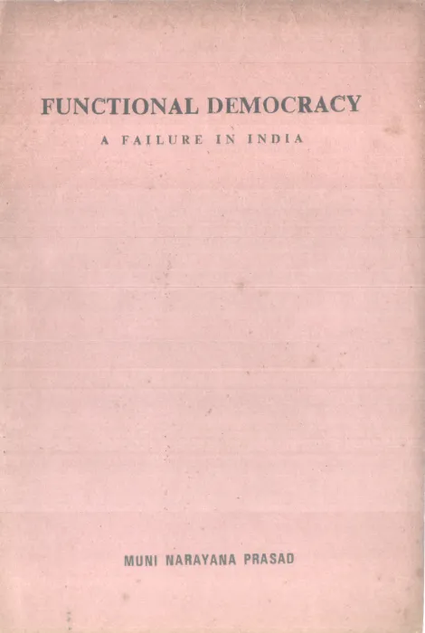 FUNCTIONAL DEMOCRACY BY MUNI NARAYANA PRASAD