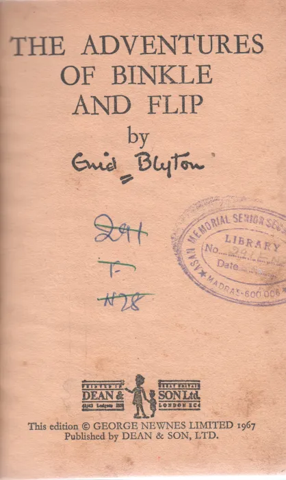 THE ADVENTURE OF BINKLE AND FLIP BY ENID BLYTON