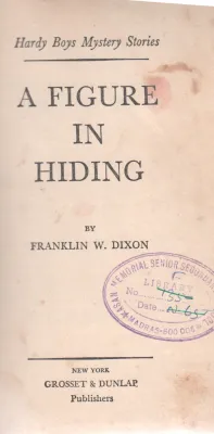 A FIGURE IN HIDING BY FRANKLIN W.DIXON