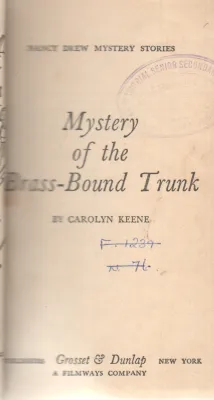 MYSTERY OF THE BRASS-BOUND TRUNK BY CAROLYN KEENE
