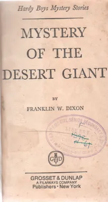 MYSTERY OF THE DESERT GIANT BY FRANKLIN W.DIXON