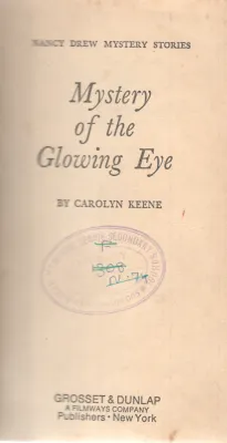 MYSTERY OF THE GLOWING EYE BY CAROLYN KEENE