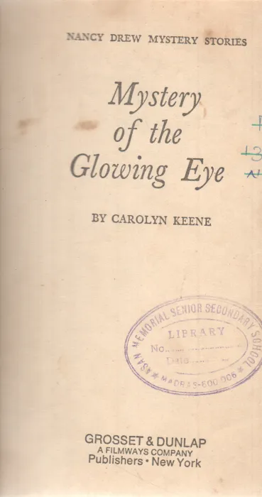 MYSTERY OF THE GLOWING EYE BY CAROLYN KEENE
