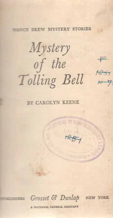 MYSTERY OF THE TOLLING BELL BY CAROLYN KEENE