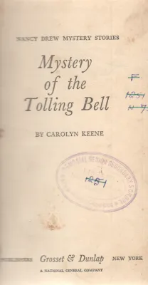 MYSTERY OF THE TOLLING BELL BY CAROLYN KEENE