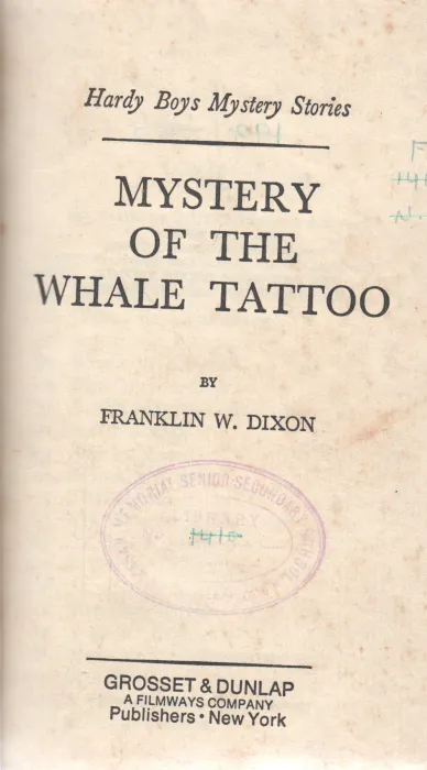 MYSTERY OF THE WHALE TATTOO BY FRANKLIN W.DIXON