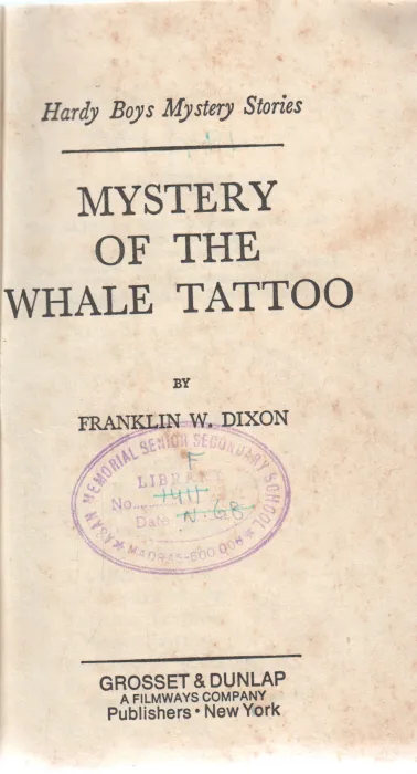 MYSTERY OF WHALE TATOO BY FRANKLIN W.DIXON