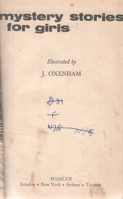 MYSTERY STORIES FOR GIRLS BY J.OXENHAM