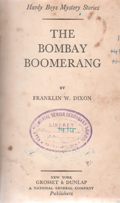 THE BOMBAY BOOMERANG BY FRANKLIN W.DIXOON