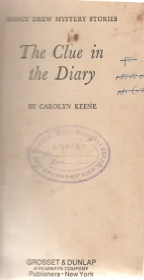 THE CLUE IN THE DIARY BY CAROLYN KEENE