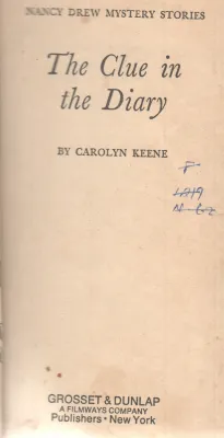 THE CLUE IN THE DIARY BY CAROLYN KEENE