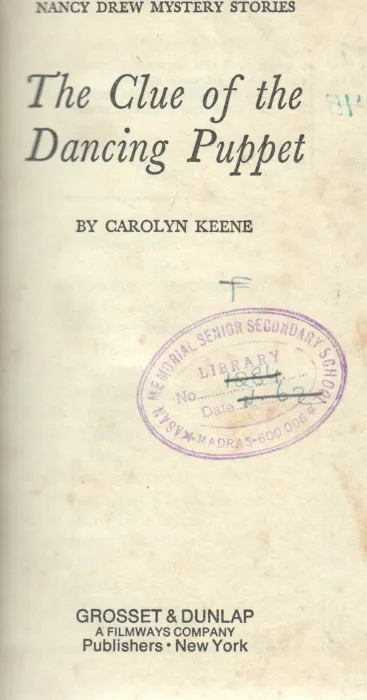 THE CLUE OF DANCING PUPPET BY CAROLYN KEENE