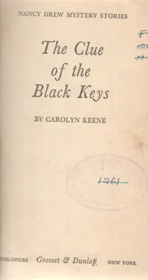 THE CLUE OF THE BLACK KEYS BY CAROLYN KEENE