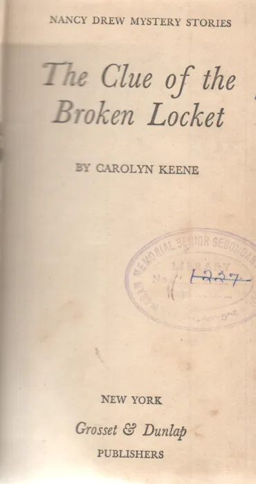 THE CLUE OF THE BROKEN LOCKET BY CAROLYN KEENE