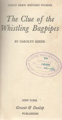 THE CLUE OF WHISTLING BAG PIPE BY CAROLYN KEENE