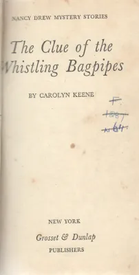 THE CLUE OF WHISTLING BAG PIPES BY CAROLYN KEENE