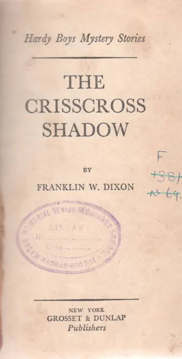 THE CRISSCROSS SHADOW BY FRANKLIN W.DIXON
