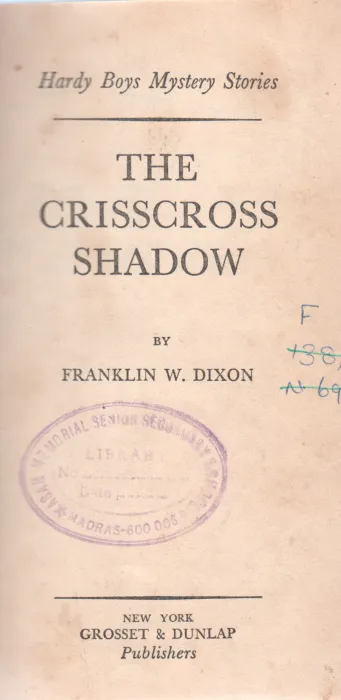 THE CRISSCROSS SHADOW BY FRANKLIN W.DIXON