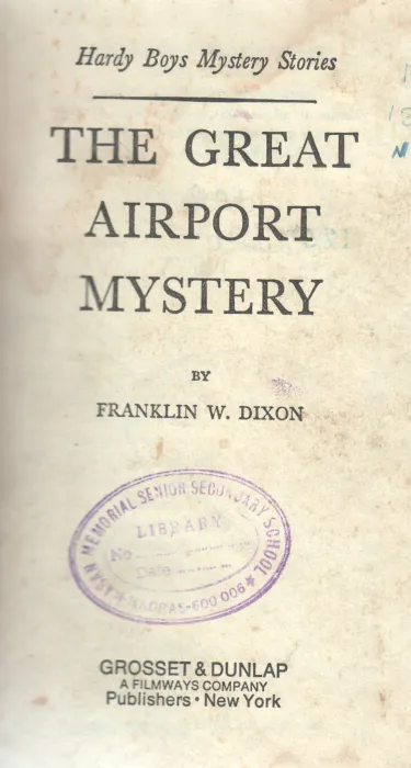 THE GREAT AIRPPORT MYSTERY BY FRANKLIN W.DIXON