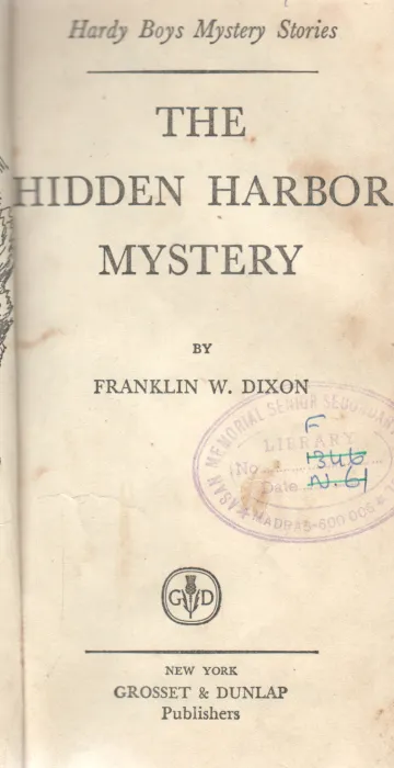 THE HIDDDEN HARBOR MYSTERY BY FRANKLIN W.DIXON