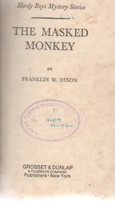 THE MASKED MONKEY BY FRNAKLIN W.DIXON