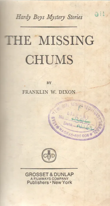 THE MISSING CHUMS BY FRANKLIN W. DIXON