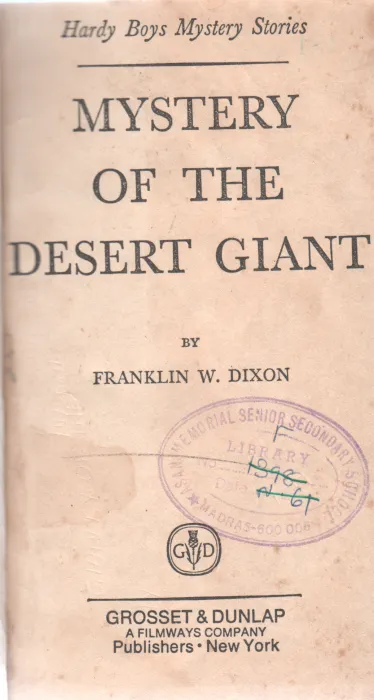 THE MYESTERY OF DESERT GIANT BY FRANKLIN W.DIXON