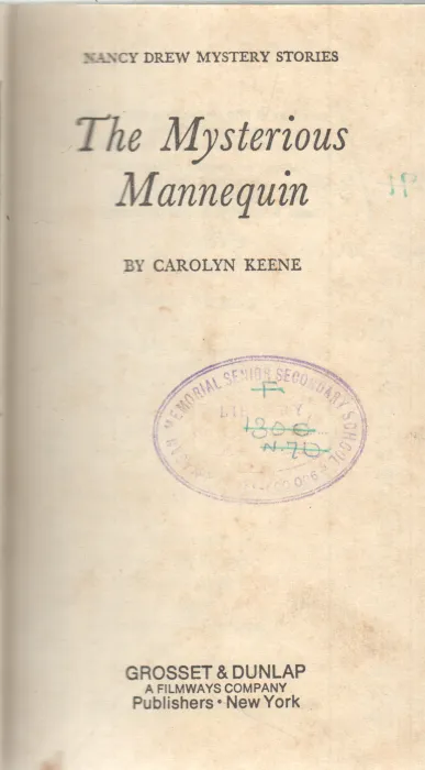 THE MYSTERIOUS MANNEQUIN BY CAROLYN KEENE