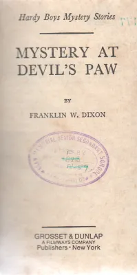 THE MYSTERY AT DEVIL PAW BY FRANKLIN W.DIXON