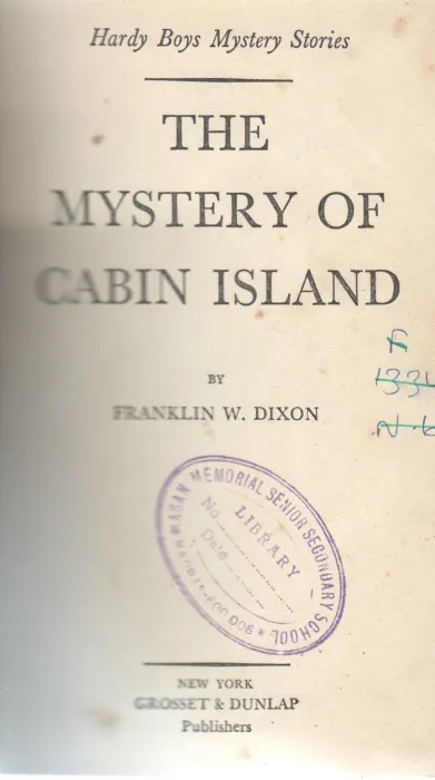 THE MYSTERY OF CABIN ISLAND BY CAROLYN KEENE
