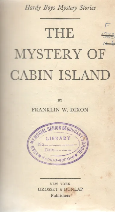 THE MYSTERY OF CABIN ISLAND BY FRANKLIN W.DIXON