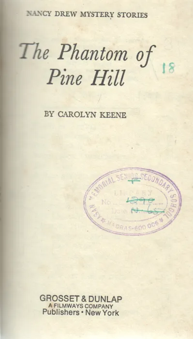 THE PANTOM OF PINE HILL BY CAROLYNN KEENE