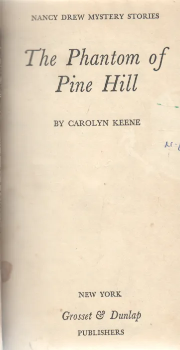 THE PHANTOM OF PINE HLL BY FRANKLIN W.DIXON