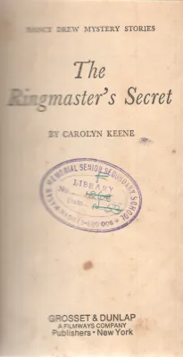 THE RINGMASTER'S SECRET BY CAROLYN KEENE